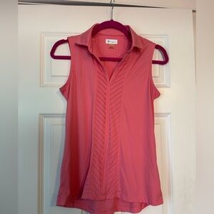 Greg Norman Collection Coral Sleeveless Golf Polo- worn once